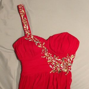 Red gown